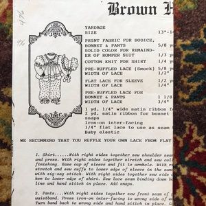 Brown House doll pattern VINTAGE